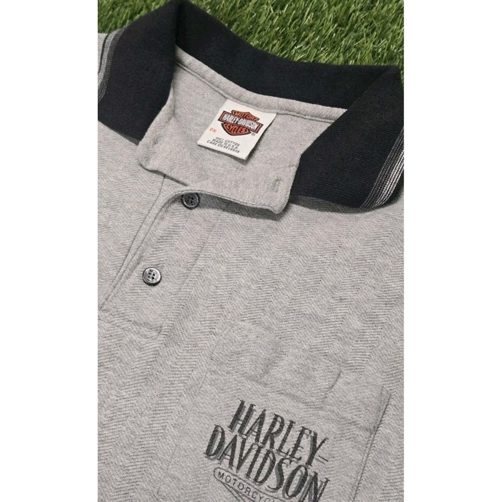 Vintage 2002 Harley-Davidson Southern Tier NY Pocket Polo Shirt